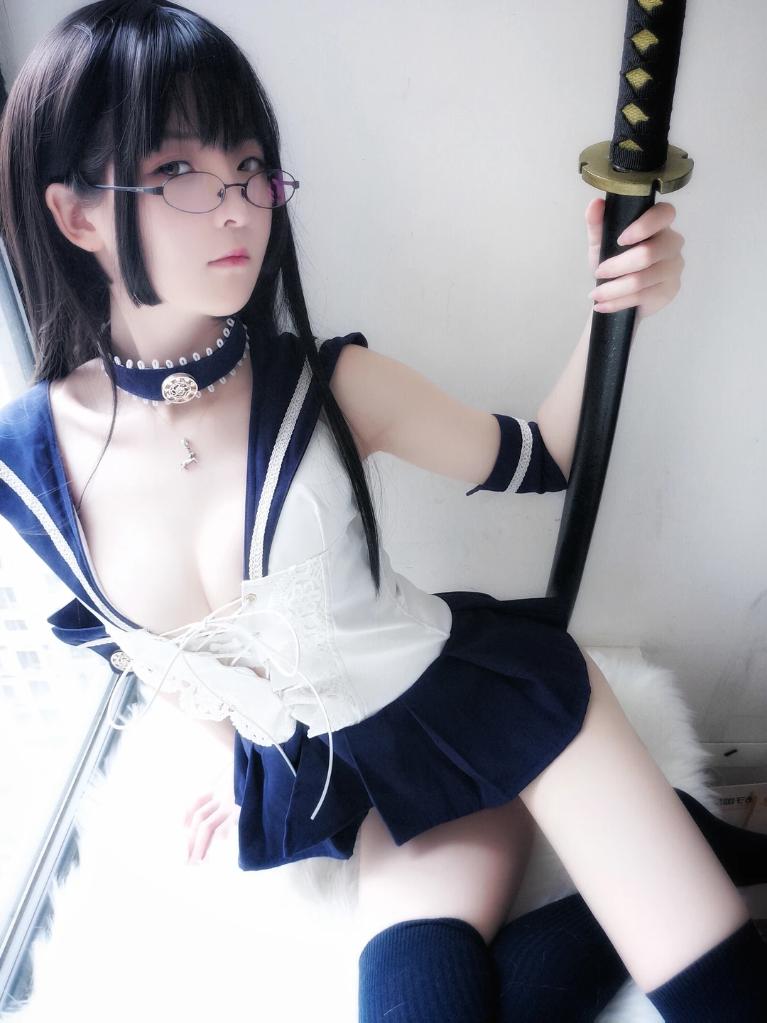 Yi Xiao Yang Ze No.028 Katana & Sailor Uniform [20P-77M] (20 photos) - Yi Xiao Yang Ze (一小央泽) - Photo 2 of 20