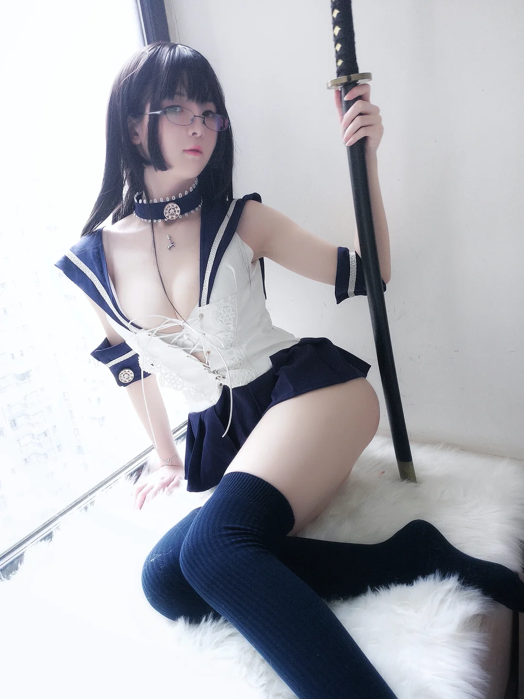Yi Xiao Yang Ze No.028 Katana & Sailor Uniform [20P-77M] (20 photos) - Yi Xiao Yang Ze (一小央泽) - Photo 18 of 20