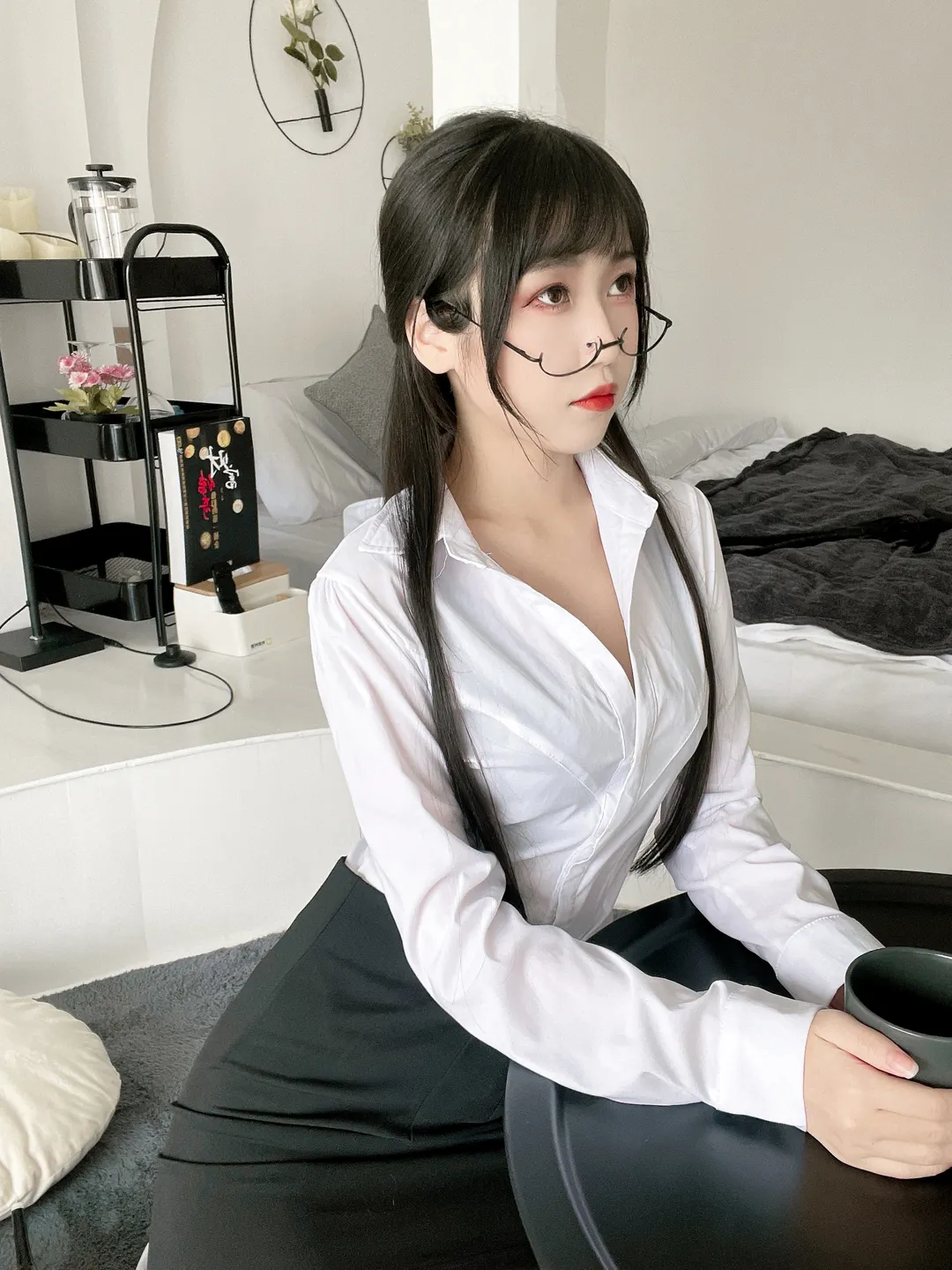 Bu Ai Mao - Black Stockings Pencil Skirt Office Lady [24P, (24 photos) - Bu Ai Mao (不呆猫) - Photo 8 of 24