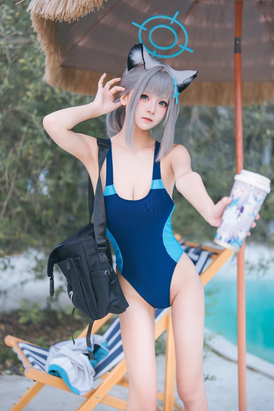 Jiuqi Miao No.042 Blue Archive Shiroko Swimsuit (34 photos) - Jiu Qi Miao (九柒喵) - Photo 5 of 34