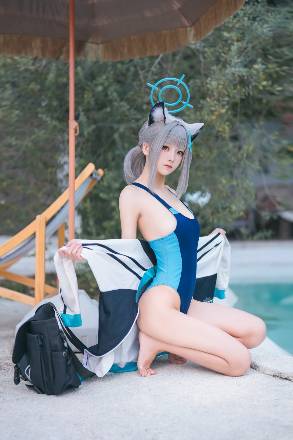Jiuqi Miao No.042 Blue Archive Shiroko Swimsuit (34 photos) - Jiu Qi Miao (九柒喵) - Photo 8 of 34