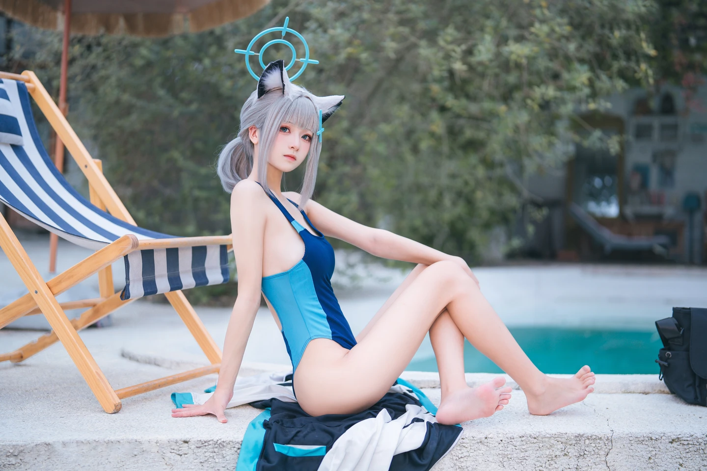 Jiuqi Miao No.042 Blue Archive Shiroko Swimsuit (34 photos) - Jiu Qi Miao (九柒喵) - Photo 11 of 34
