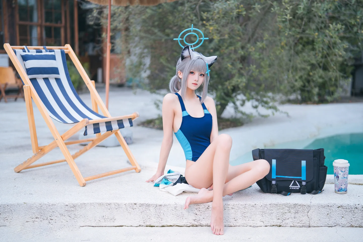 Jiuqi Miao No.042 Blue Archive Shiroko Swimsuit (34 photos) - Jiu Qi Miao (九柒喵) - Photo 18 of 34