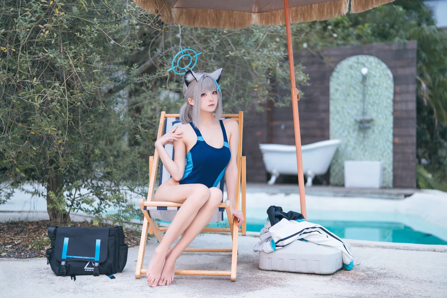 Jiuqi Miao No.042 Blue Archive Shiroko Swimsuit (34 photos) - Jiu Qi Miao (九柒喵) - Photo 22 of 34