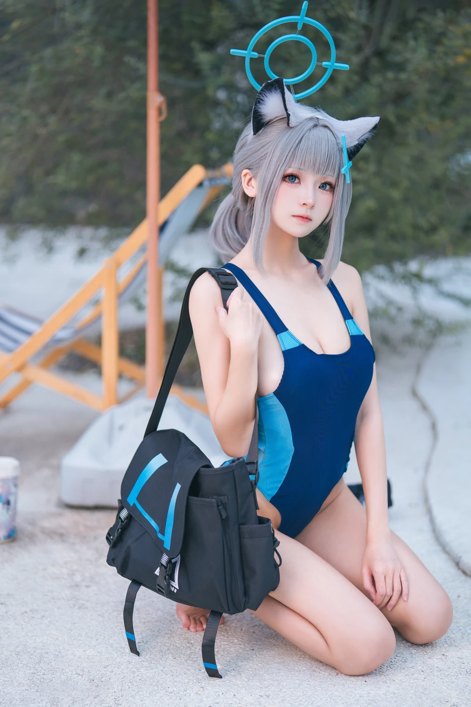 Jiuqi Miao No.042 Blue Archive Shiroko Swimsuit (34 photos) - Jiu Qi Miao (九柒喵) - Photo 23 of 34