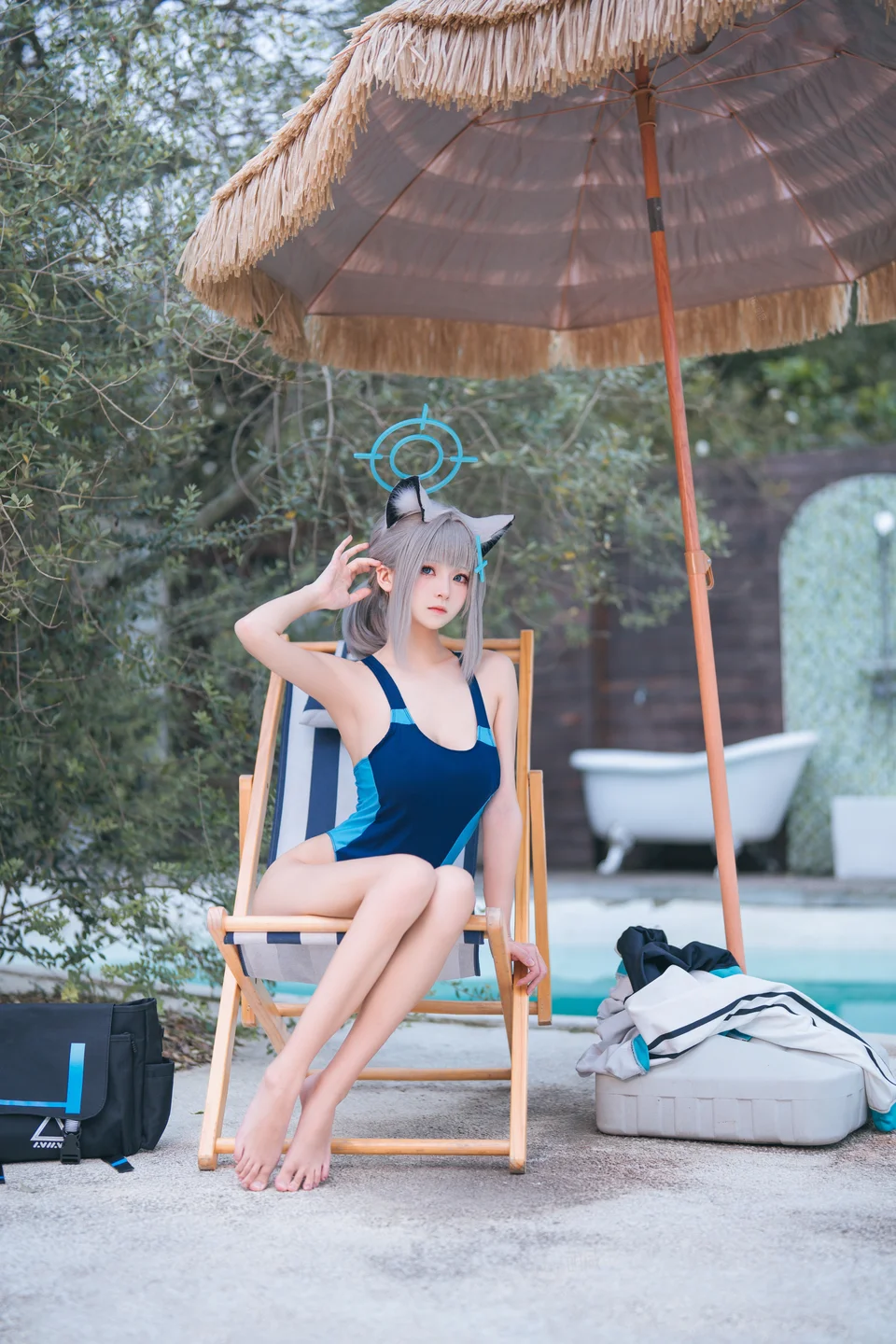 Jiuqi Miao No.042 Blue Archive Shiroko Swimsuit (34 photos) - Jiu Qi Miao (九柒喵) - Photo 24 of 34