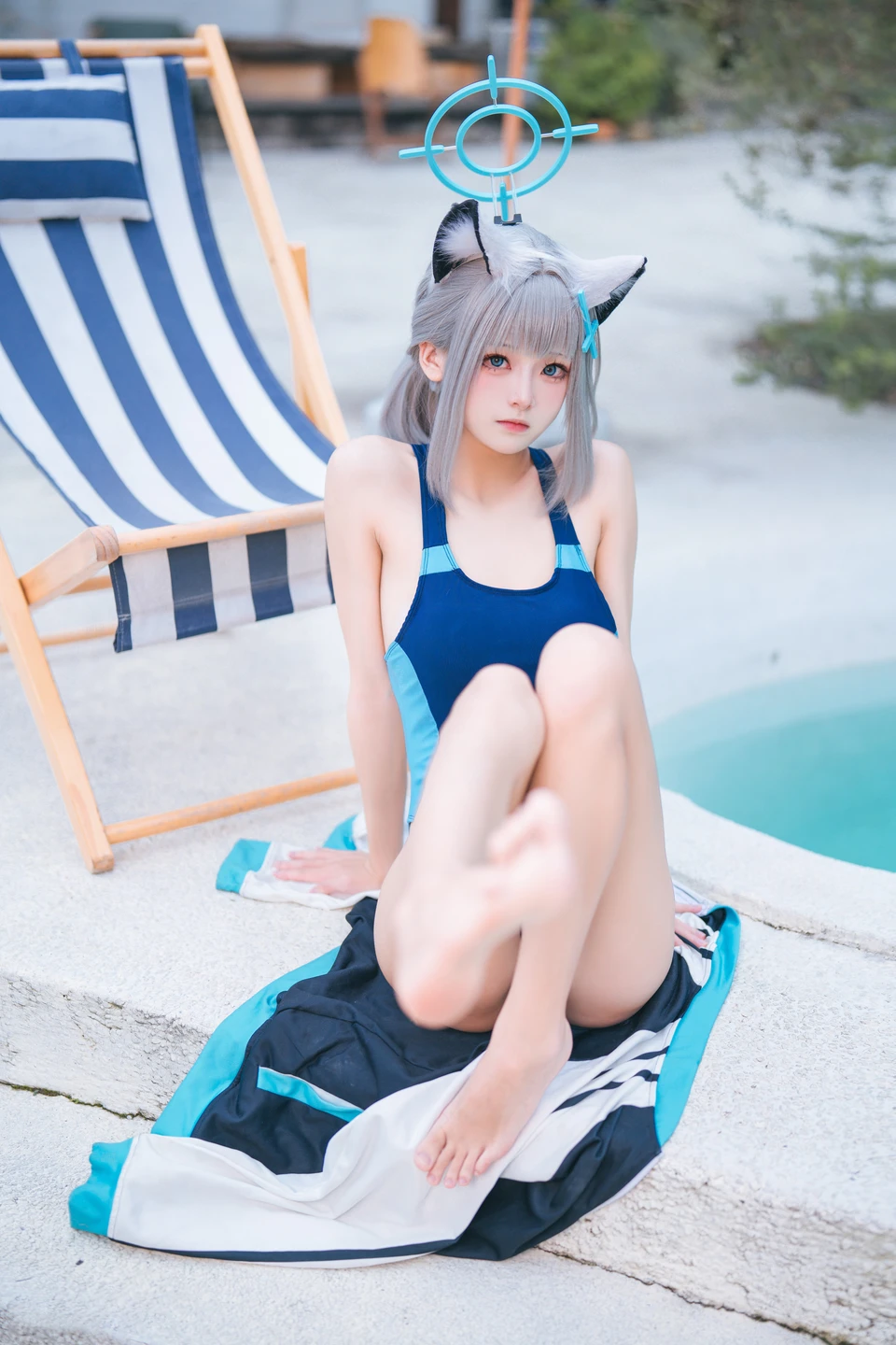 Jiuqi Miao No.042 Blue Archive Shiroko Swimsuit (34 photos) - Jiu Qi Miao (九柒喵) - Photo 33 of 34
