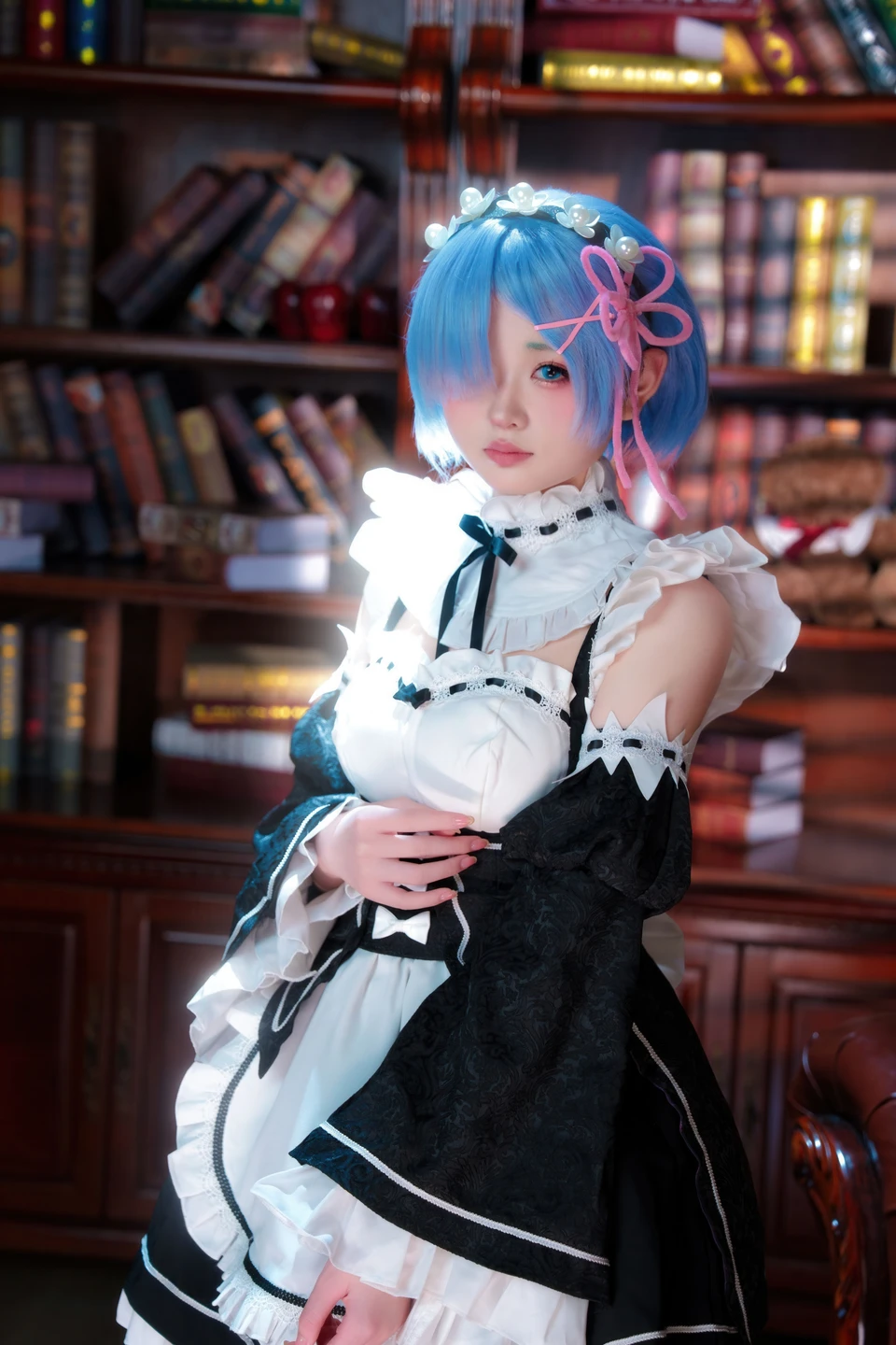 Coser@幼水铃衣 - No.017 Rem - ReZero (108 photos + 1 videos) - You Shui Ling Yi (幼水铃衣) - Photo 8 of 108