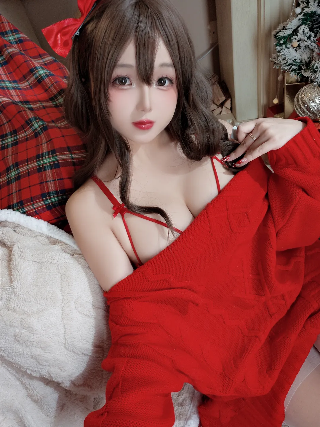 Nai Jiao - Christmas Sweater A+B (98 photos) - Ri Nai Jiao (日奈娇) - Photo 86 of 98