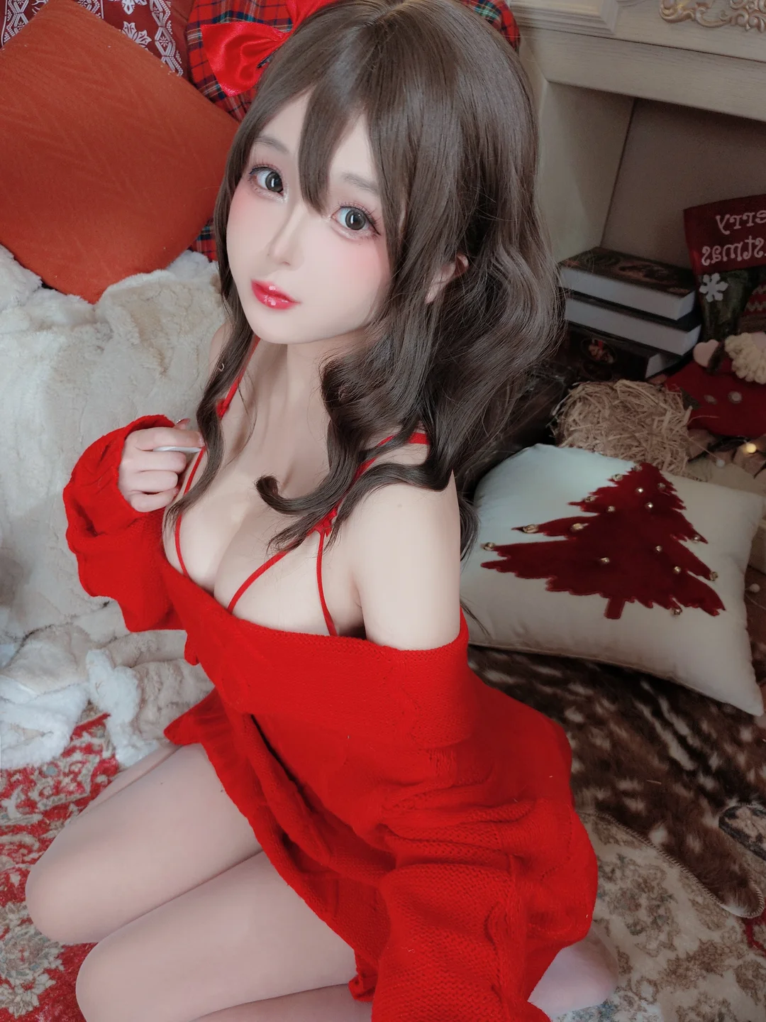 Nai Jiao - Christmas Sweater A+B (98 photos) - Ri Nai Jiao (日奈娇) - Photo 87 of 98