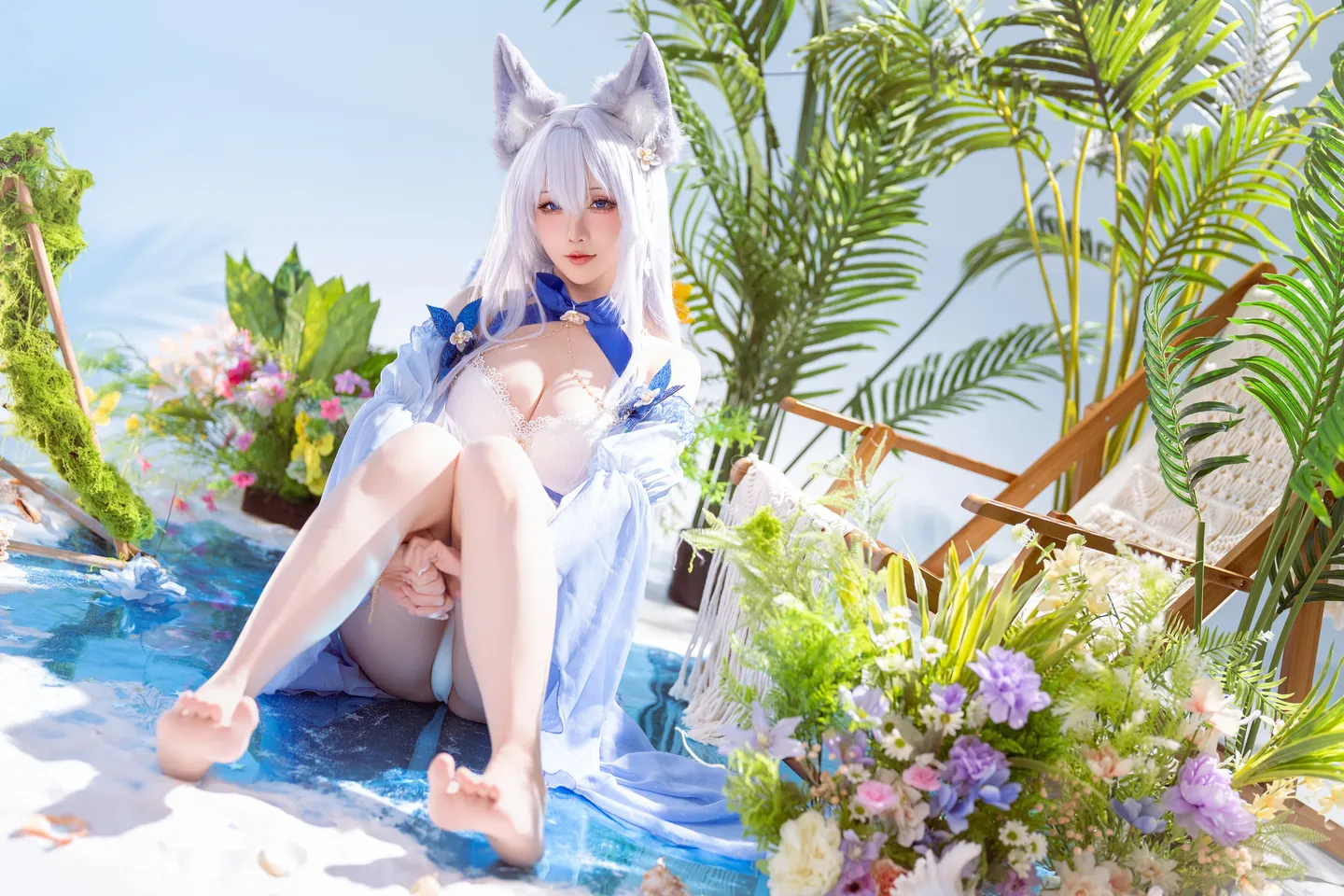 Star's Late Arrival January 2026 Plan C - Azur Lane Shiranui Swimsuit (52 photos) - Xing Zhi Chi Chi (星之迟迟) - Photo 5 of 52