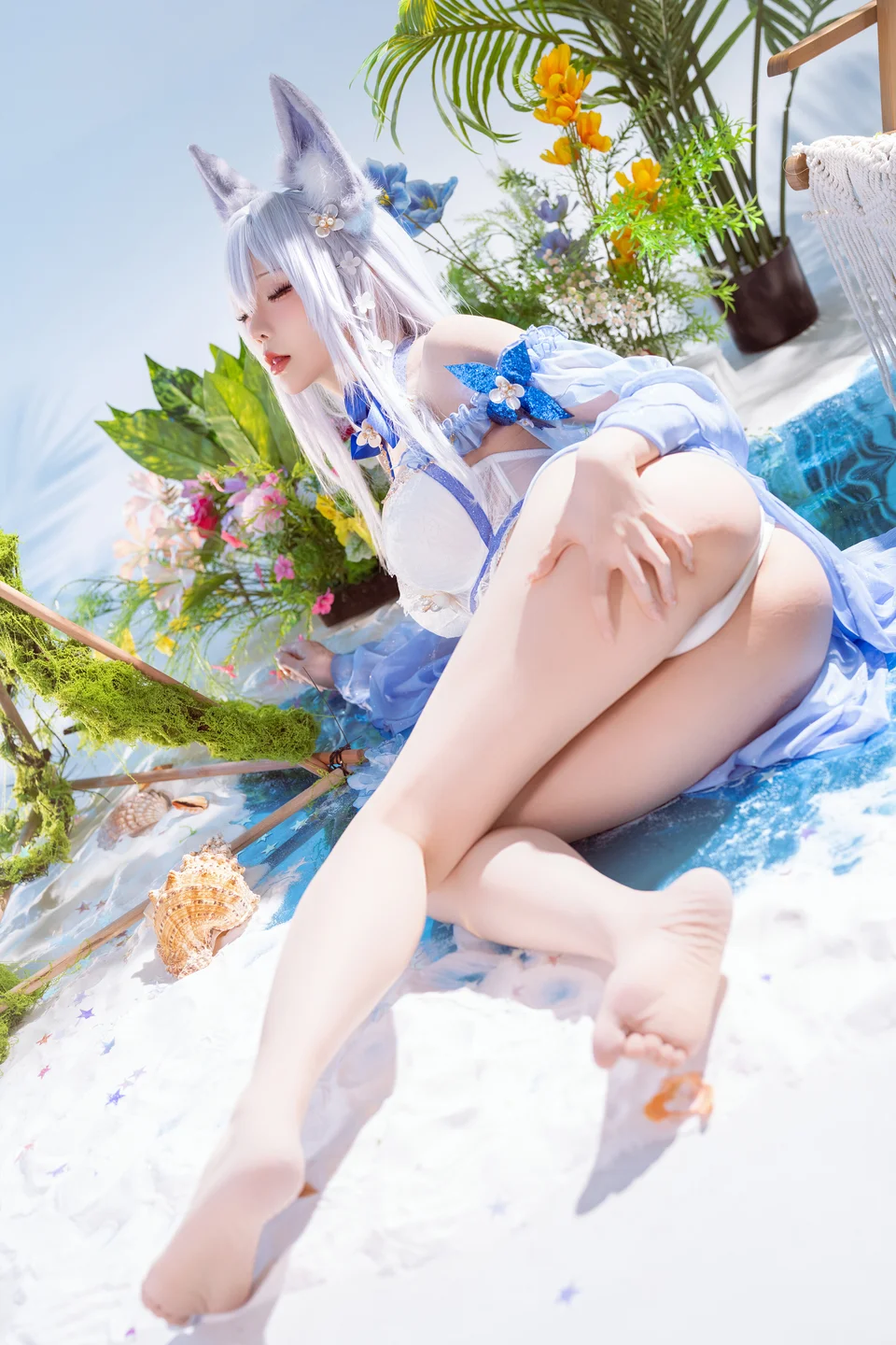 Star's Late Arrival January 2026 Plan C - Azur Lane Shiranui Swimsuit (52 photos) - Xing Zhi Chi Chi (星之迟迟) - Photo 13 of 52