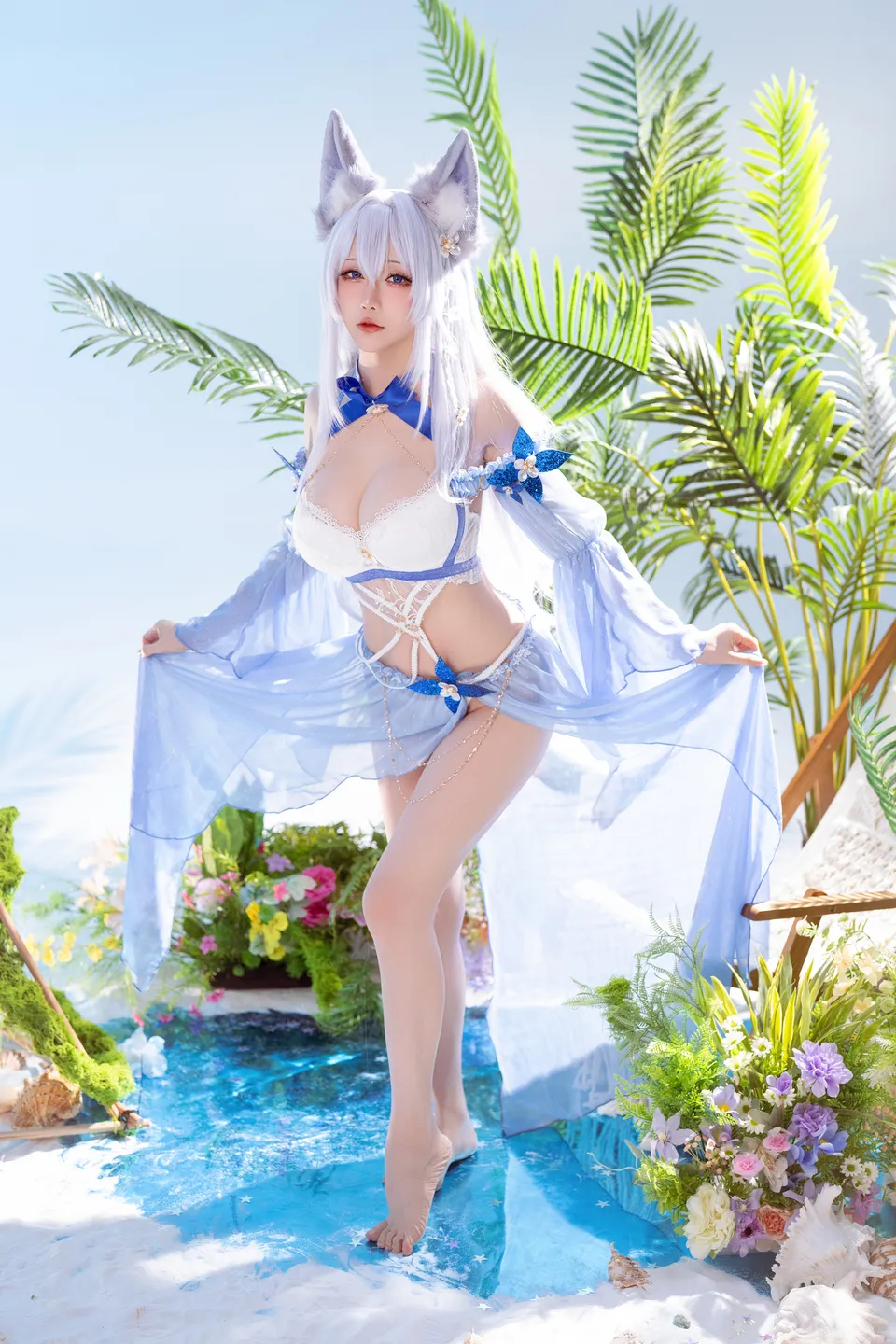 Star's Late Arrival January 2026 Plan C - Azur Lane Shiranui Swimsuit (52 photos) - Xing Zhi Chi Chi (星之迟迟) - Photo 21 of 52