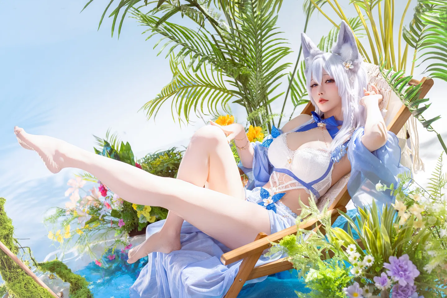 Star's Late Arrival January 2026 Plan C - Azur Lane Shiranui Swimsuit (52 photos) - Xing Zhi Chi Chi (星之迟迟) - Photo 23 of 52