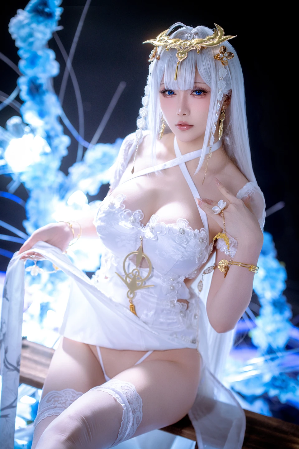Star's Late Plan E January 2026 Azur Lane Enterprise White Cheongsam (50 photos) - Xing Zhi Chi Chi (星之迟迟) - Photo 7 of 50