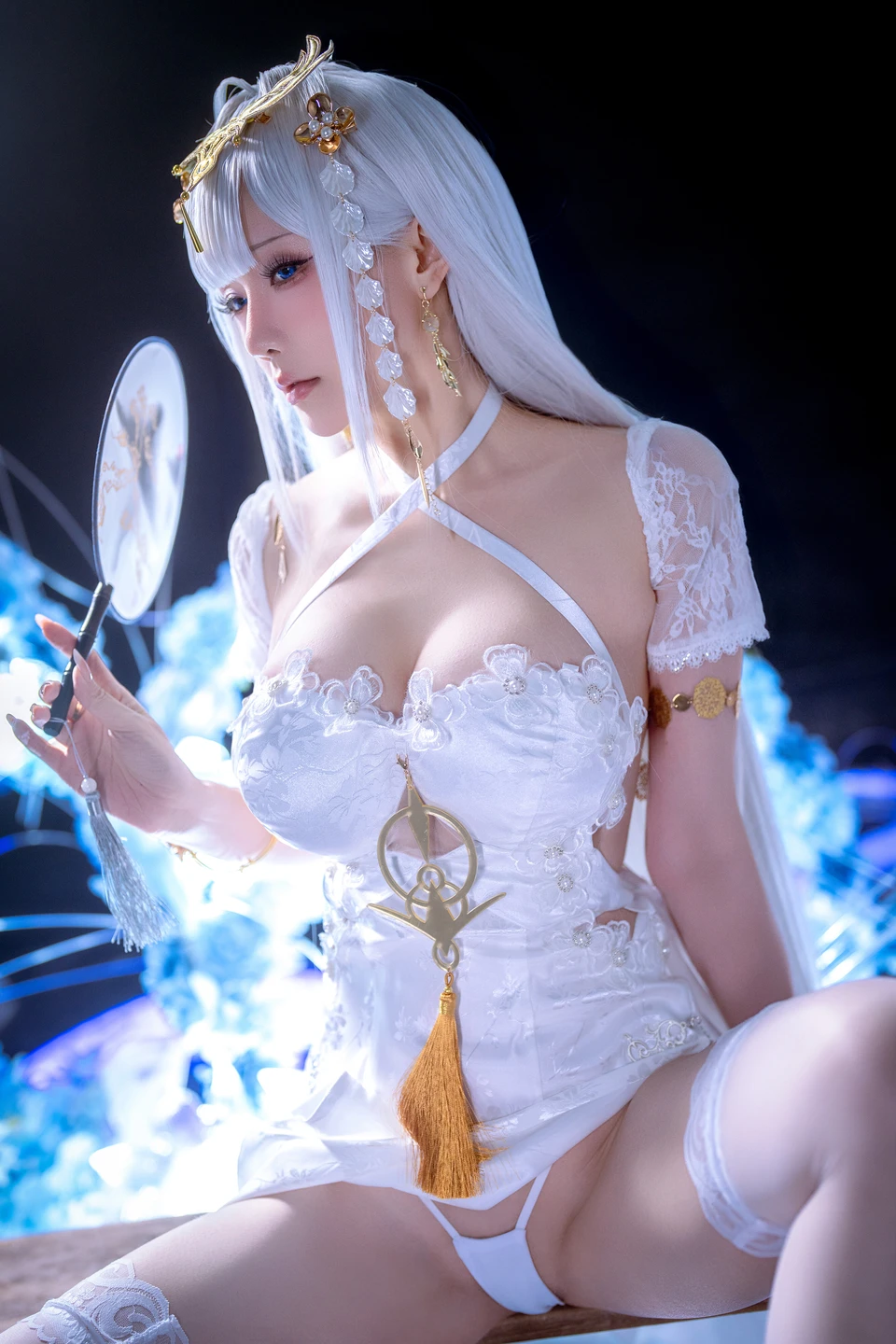 Star's Late Plan E January 2026 Azur Lane Enterprise White Cheongsam (50 photos) - Xing Zhi Chi Chi (星之迟迟) - Photo 8 of 50