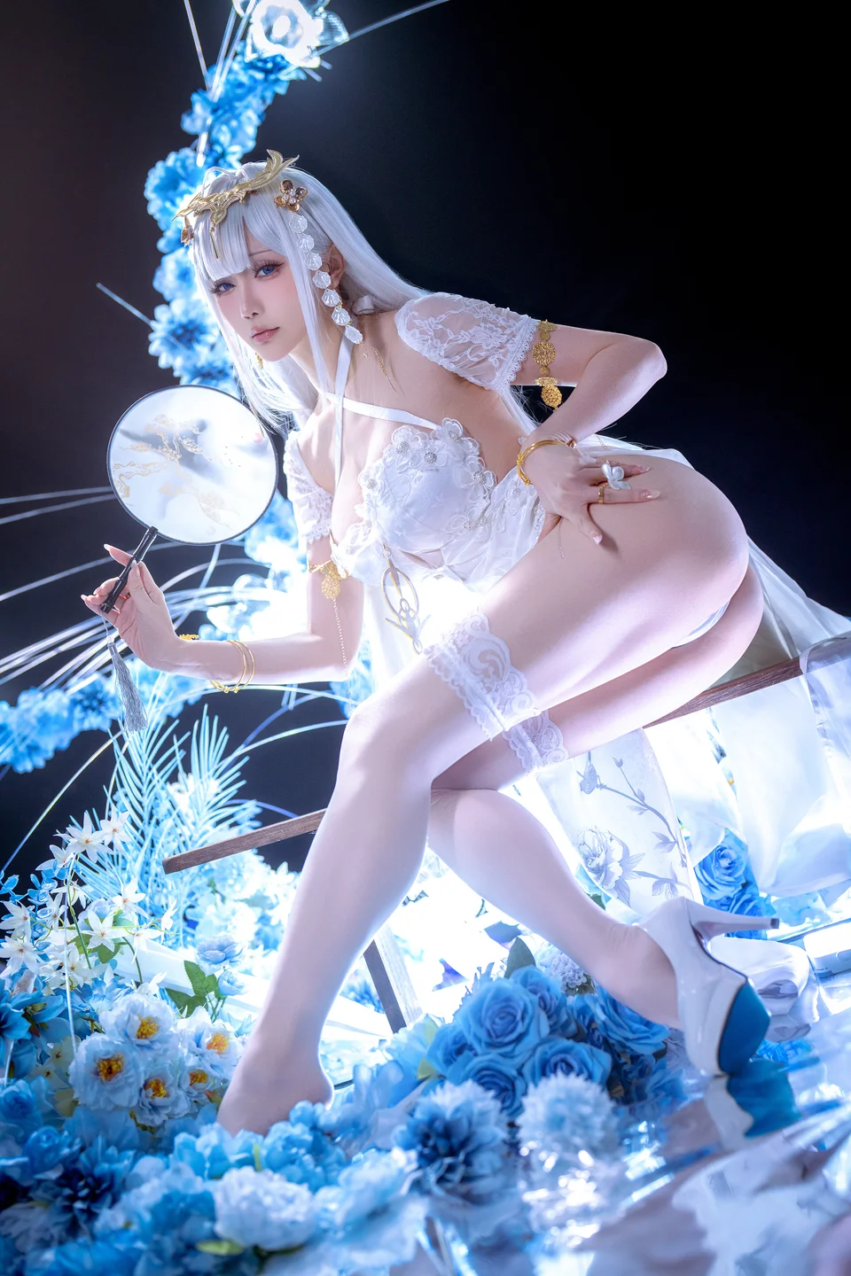 Star's Late Plan E January 2026 Azur Lane Enterprise White Cheongsam (50 photos) - Xing Zhi Chi Chi (星之迟迟) - Photo 14 of 50