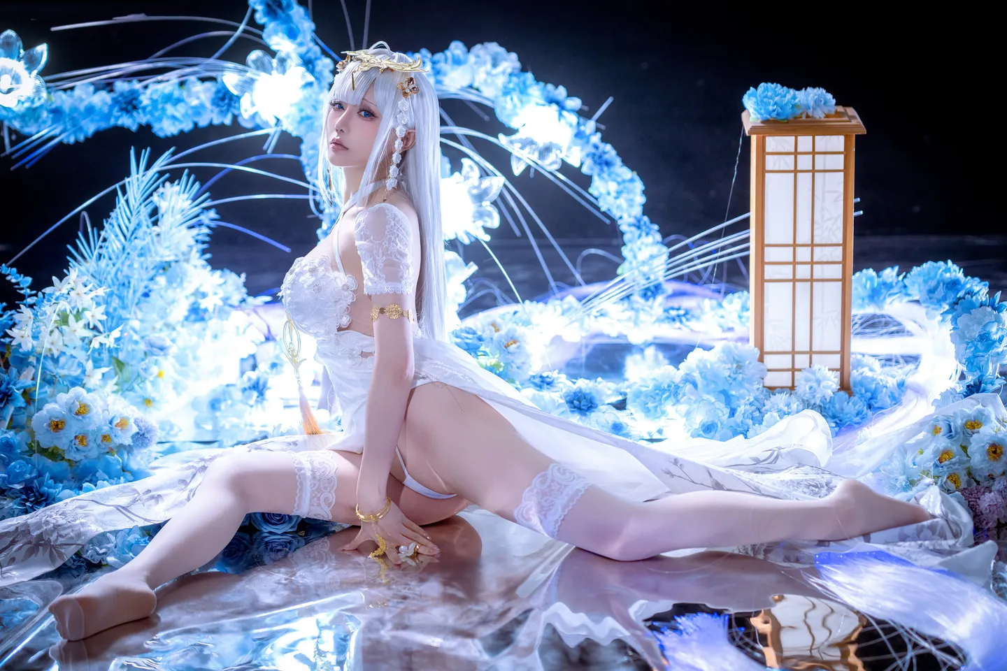 Star's Late Plan E January 2026 Azur Lane Enterprise White Cheongsam (50 photos) - Xing Zhi Chi Chi (星之迟迟) - Photo 24 of 50