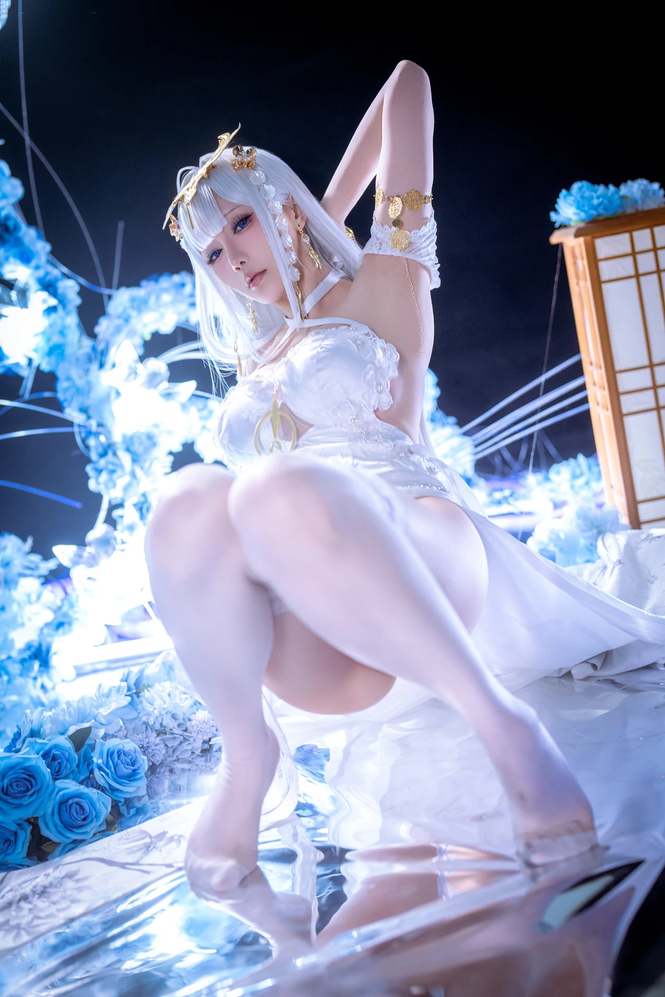 Star's Late Plan E January 2026 Azur Lane Enterprise White Cheongsam (50 photos) - Xing Zhi Chi Chi (星之迟迟) - Photo 30 of 50