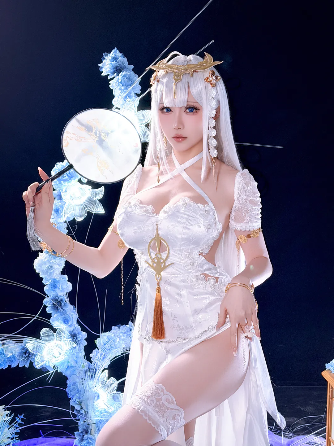 Star's Late Plan E January 2026 Azur Lane Enterprise White Cheongsam (50 photos) - Xing Zhi Chi Chi (星之迟迟) - Photo 42 of 50
