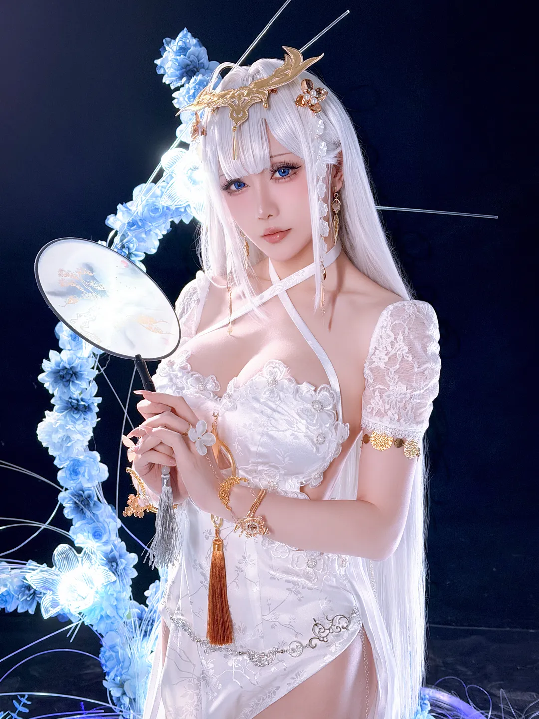 Star's Late Plan E January 2026 Azur Lane Enterprise White Cheongsam (50 photos) - Xing Zhi Chi Chi (星之迟迟) - Photo 43 of 50