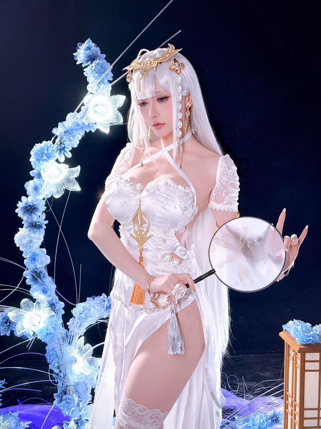 Star's Late Plan E January 2026 Azur Lane Enterprise White Cheongsam (50 photos) - Xing Zhi Chi Chi (星之迟迟) - Photo 44 of 50
