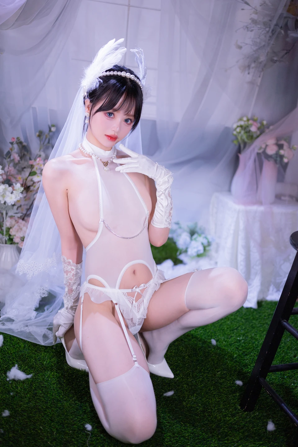 Xing Dai LuLu - No.015 White Stockings Bride (53 photos) - Xing Dai Lu Lu (星黛鹿鹿) - Photo 29 of 53