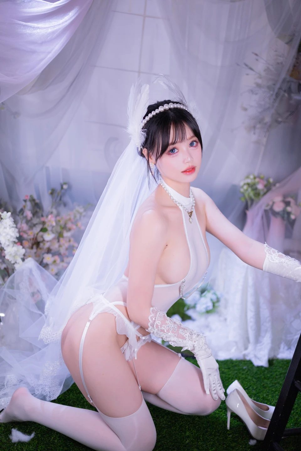 Xing Dai LuLu - No.015 White Stockings Bride (53 photos) - Xing Dai Lu Lu (星黛鹿鹿) - Photo 30 of 53