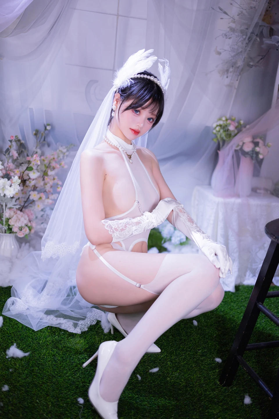 Xing Dai LuLu - No.015 White Stockings Bride (53 photos) - Xing Dai Lu Lu (星黛鹿鹿) - Photo 31 of 53