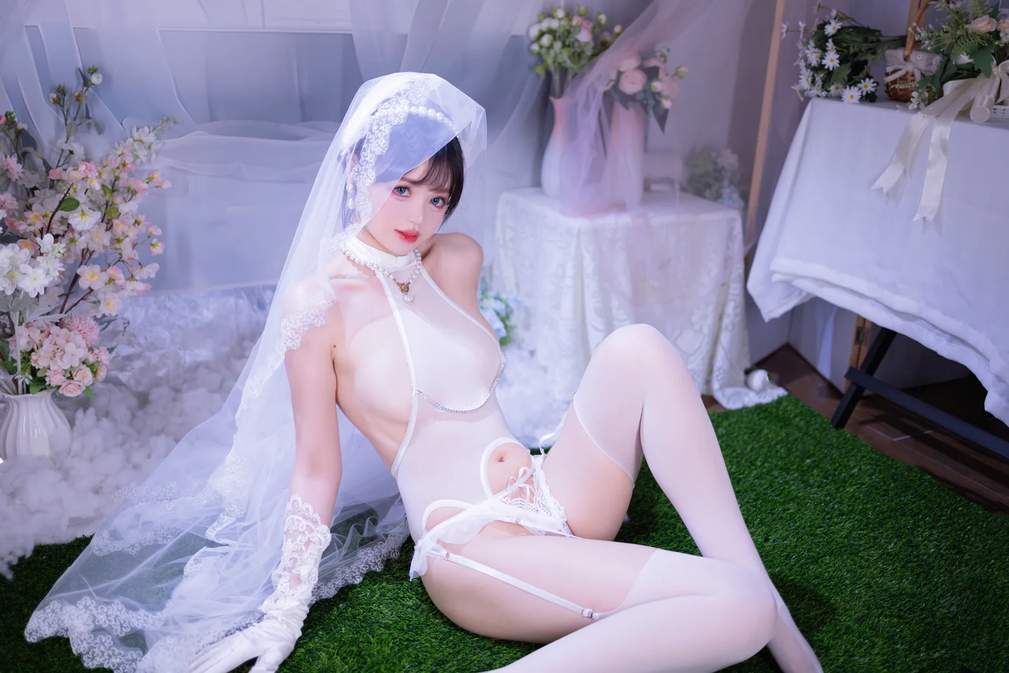 Xing Dai LuLu - No.015 White Stockings Bride (53 photos) - Xing Dai Lu Lu (星黛鹿鹿) - Photo 35 of 53