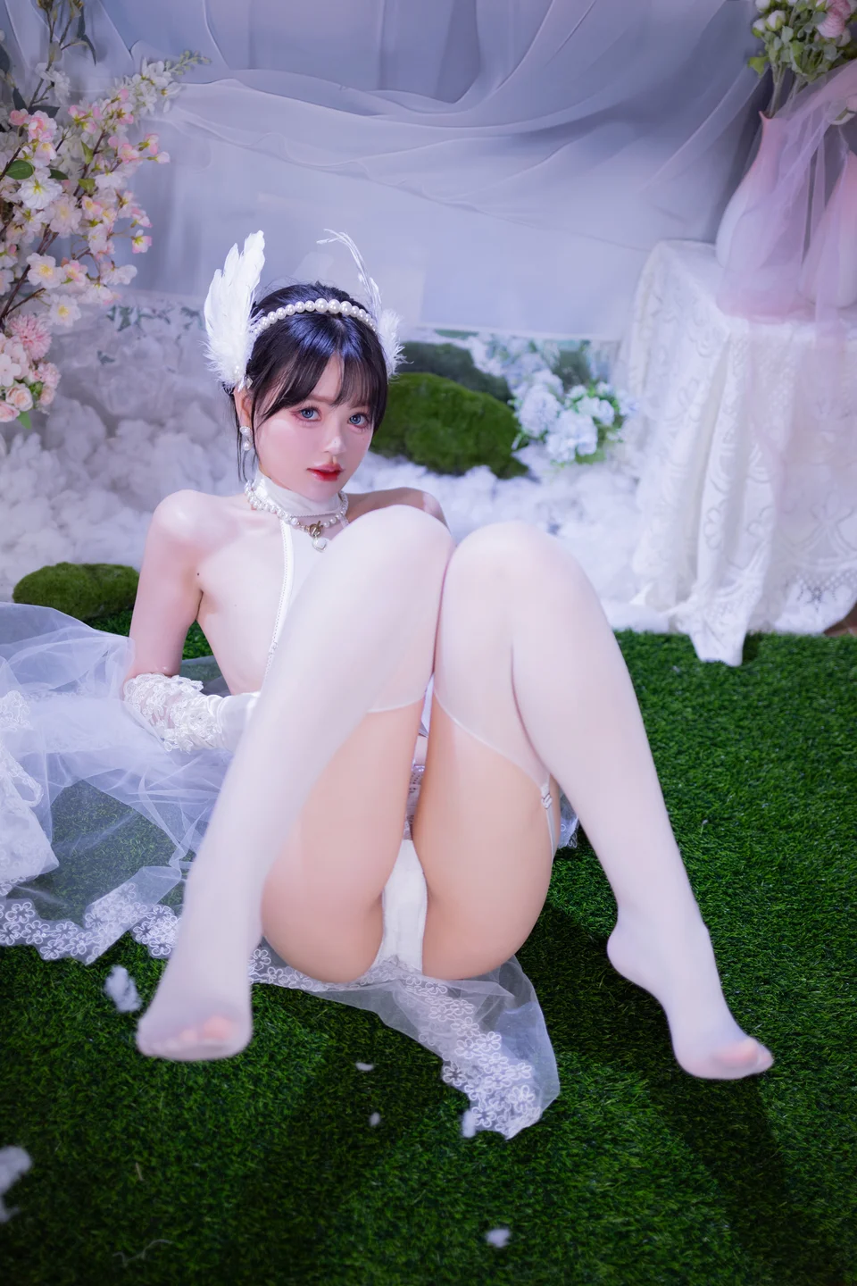 Xing Dai LuLu - No.015 White Stockings Bride (53 photos) - Xing Dai Lu Lu (星黛鹿鹿) - Photo 46 of 53