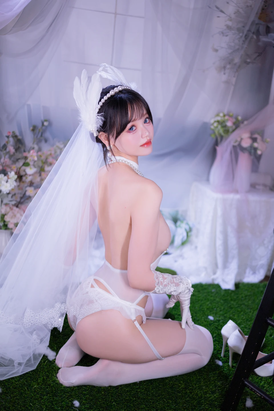 Xing Dai LuLu - No.015 White Stockings Bride (53 photos) - Xing Dai Lu Lu (星黛鹿鹿) - Photo 51 of 53