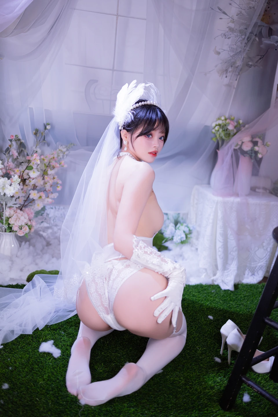 Xing Dai LuLu - No.015 White Stockings Bride (53 photos) - Xing Dai Lu Lu (星黛鹿鹿) - Photo 52 of 53