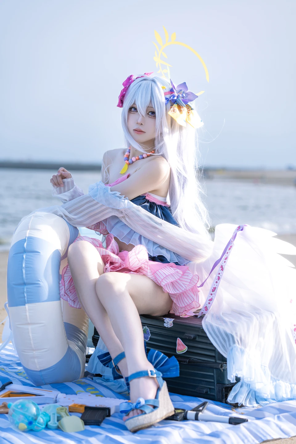 Coser@Shi Liang Yu - No.029 Blue Archive Shiroko Swimsuit (29 photos) - Shi Liang Yu (矢量鱼) - Photo 8 of 29