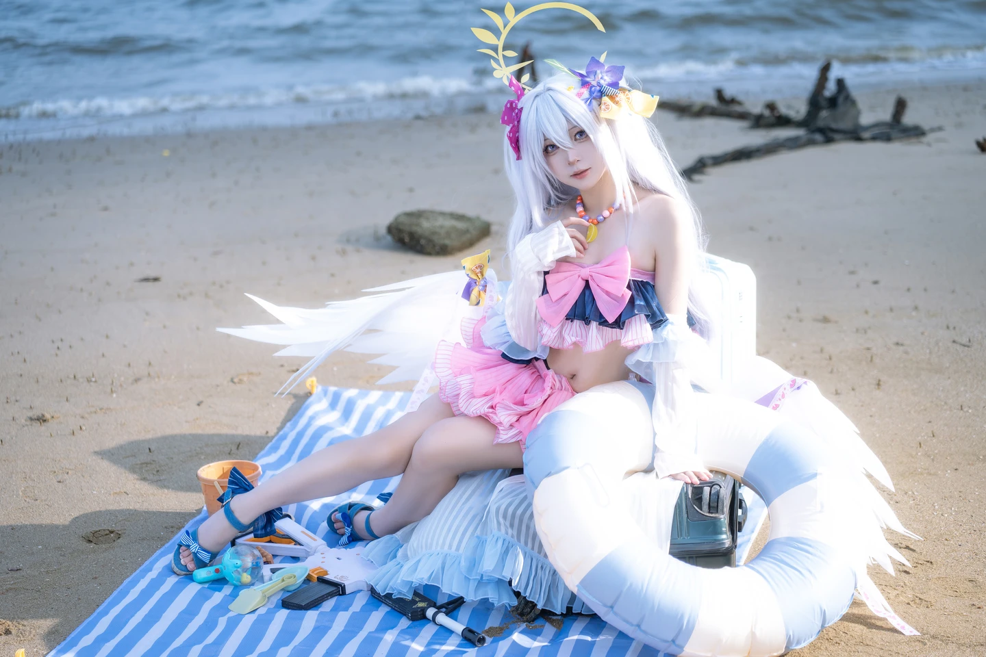 Coser@Shi Liang Yu - No.029 Blue Archive Shiroko Swimsuit (29 photos) - Shi Liang Yu (矢量鱼) - Photo 9 of 29