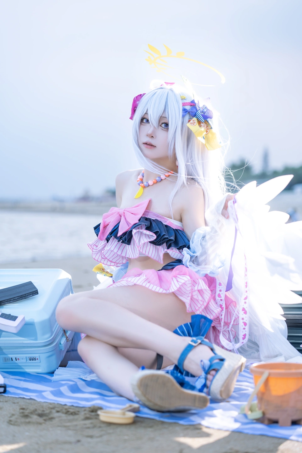 Coser@Shi Liang Yu - No.029 Blue Archive Shiroko Swimsuit (29 photos) - Shi Liang Yu (矢量鱼) - Photo 14 of 29