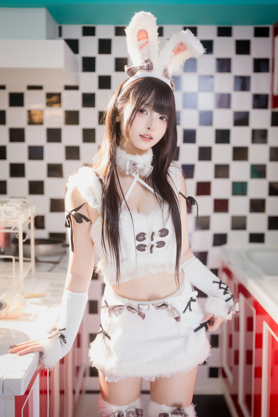 Shinonome Mafuyu - Plush White Rabbit [75P, (75 photos) - Shen Le Ban Zhen Dong (神楽坂真冬) - Photo 1 of 75