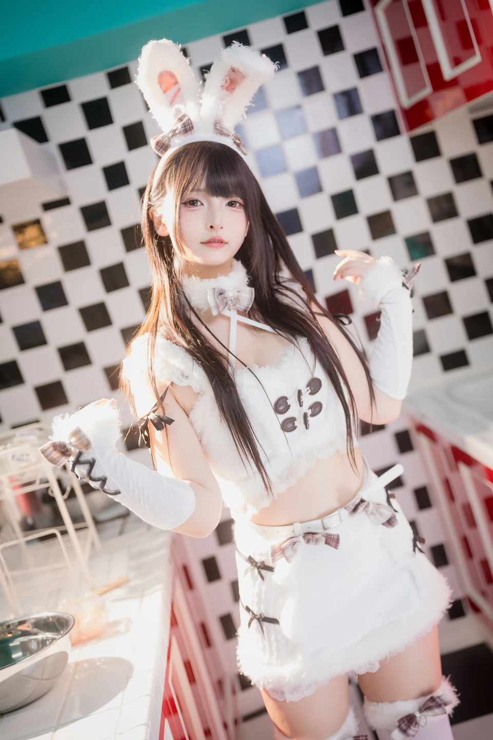 Shinonome Mafuyu - Plush White Rabbit [75P, (75 photos) - Shen Le Ban Zhen Dong (神楽坂真冬) - Photo 2 of 75