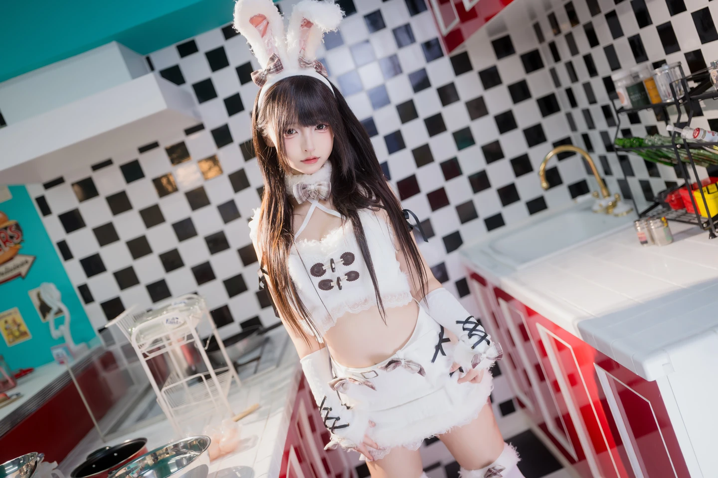 Shinonome Mafuyu - Plush White Rabbit [75P, (75 photos) - Shen Le Ban Zhen Dong (神楽坂真冬) - Photo 4 of 75