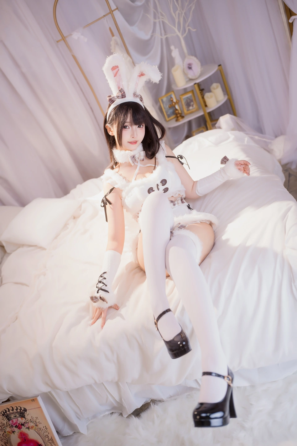 Shinonome Mafuyu - Plush White Rabbit [75P, (75 photos) - Shen Le Ban Zhen Dong (神楽坂真冬) - Photo 19 of 75