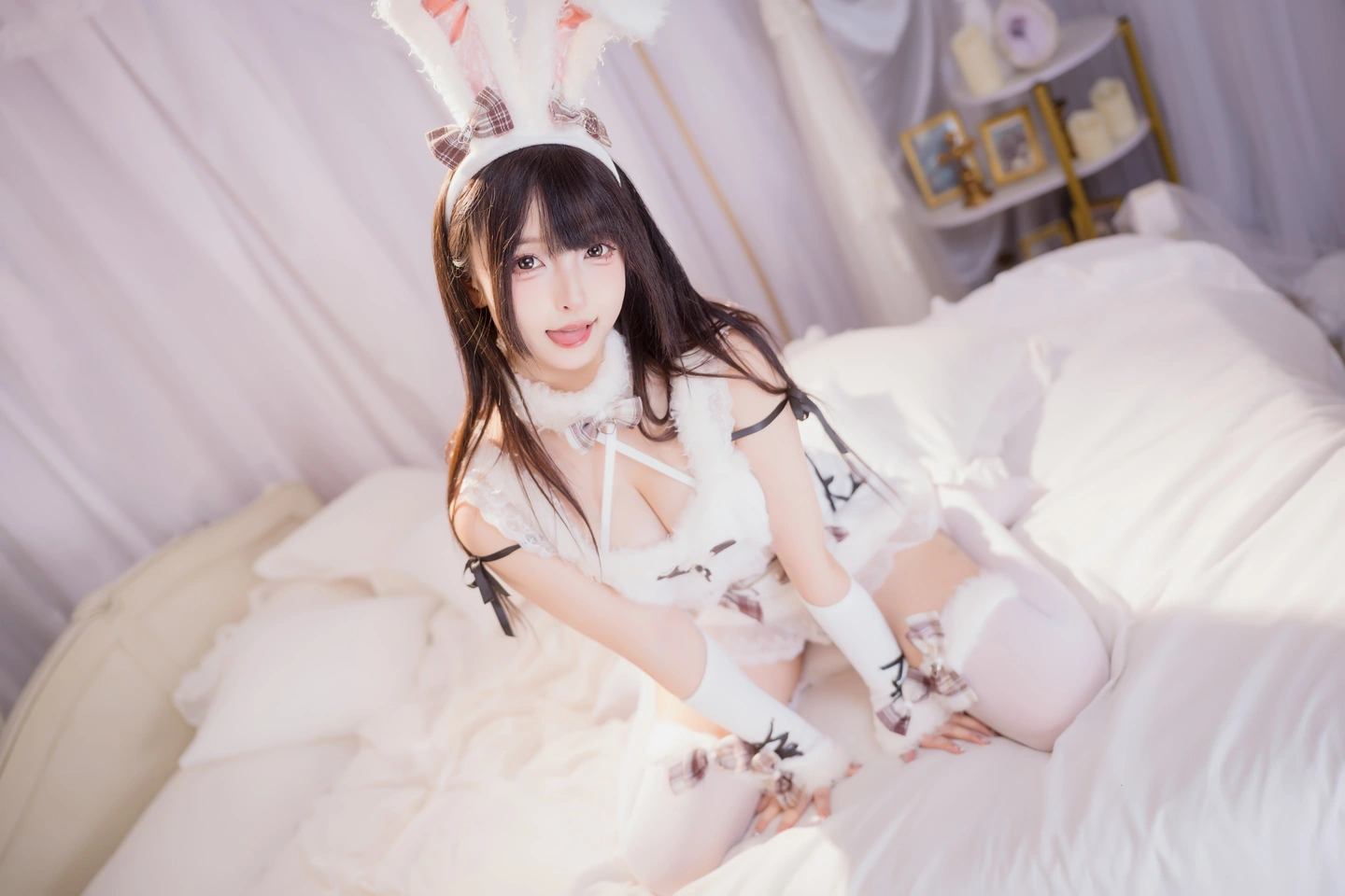 Shinonome Mafuyu - Plush White Rabbit [75P, (75 photos) - Shen Le Ban Zhen Dong (神楽坂真冬) - Photo 27 of 75