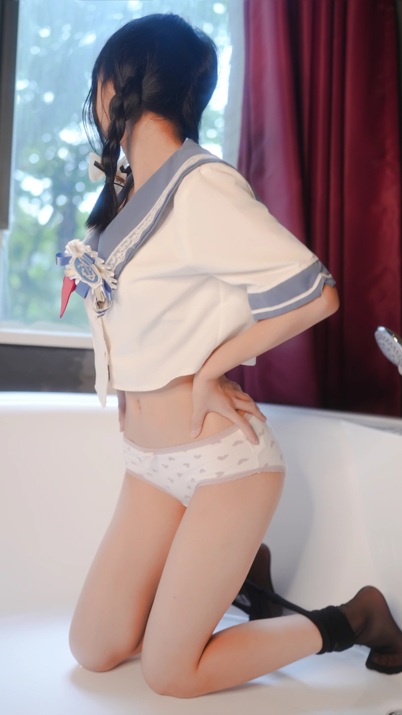 Emergency Project In-house Custom Xiao Jie Sailor Uniform Black Stockings [60P-215.1M] (60 photos) - Photo 16 of 60