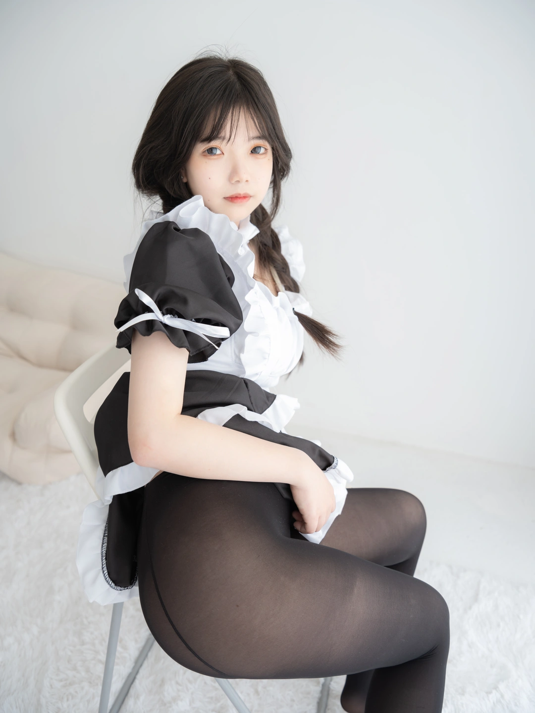 Emergency Project Internal Custom 007 Nai Nai Black Stockings Maid Original Version (50 photos) - Photo 37 of 50