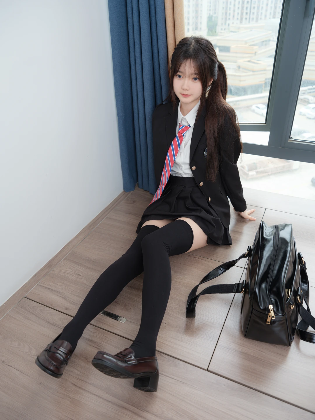 Emergency Project Exclusive Custom No.001 Xiao En [VIP] Black Stockings Schoolgirl Outdoor (Original) P (95 photos) - Photo 55 of 95