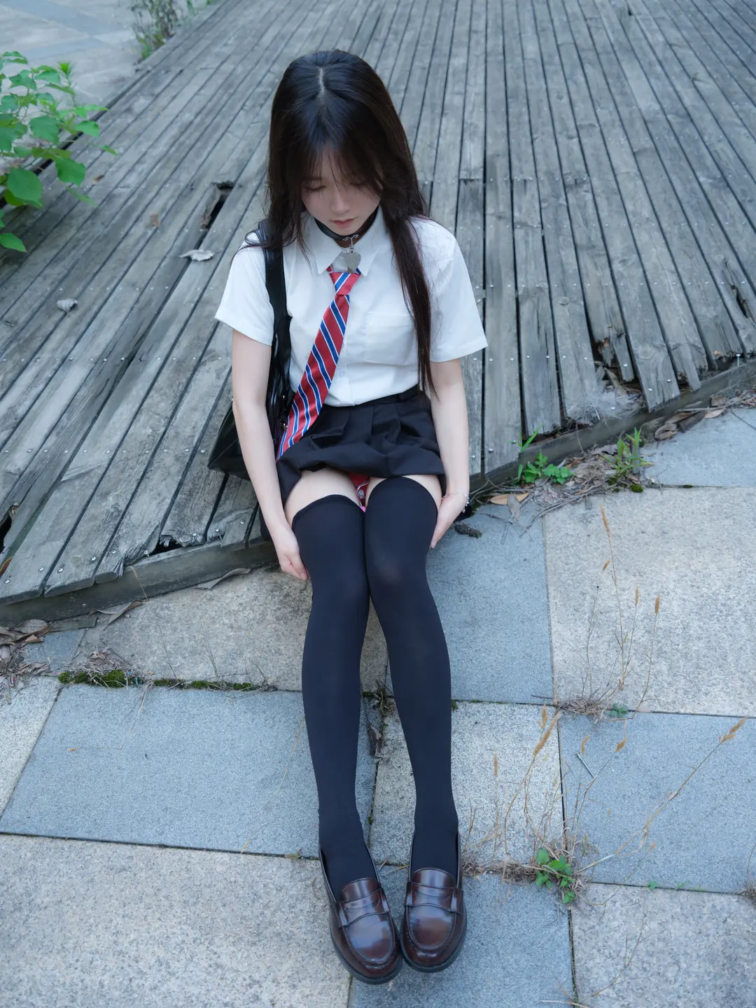 Emergency Project Exclusive Custom No.001 Xiao En [VIP] Black Stockings Schoolgirl Outdoor (Original) P (95 photos) - Photo 64 of 95