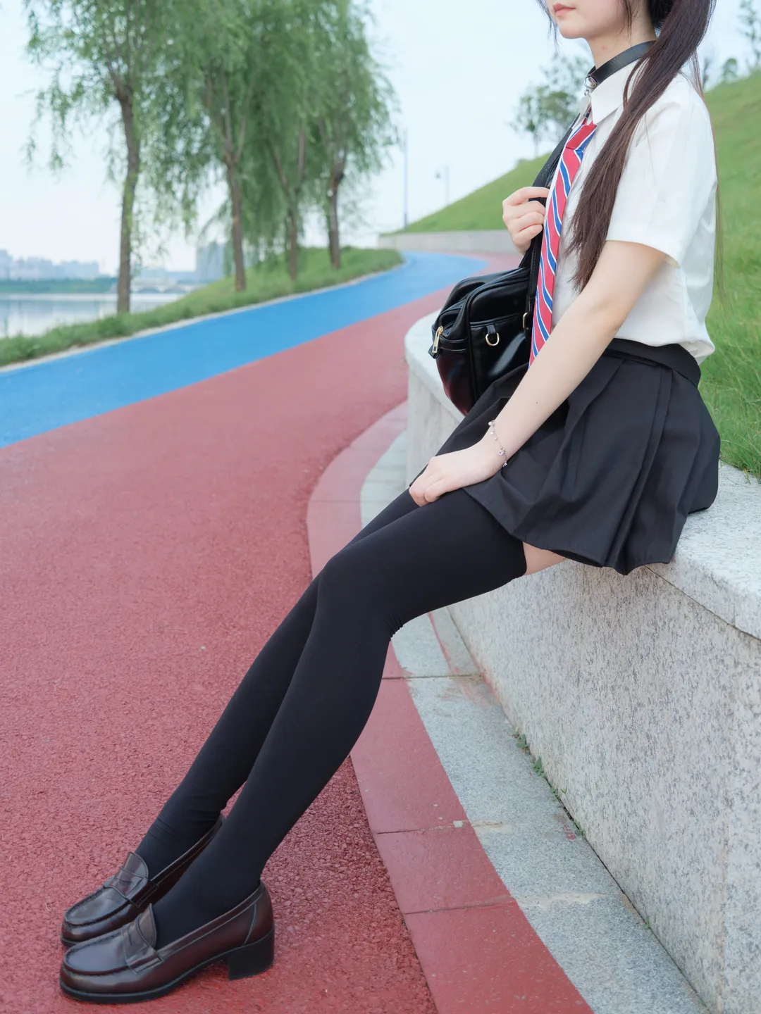 Emergency Project Exclusive Custom No.001 Xiao En [VIP] Black Stockings Schoolgirl Outdoor (Original) P (95 photos) - Photo 67 of 95
