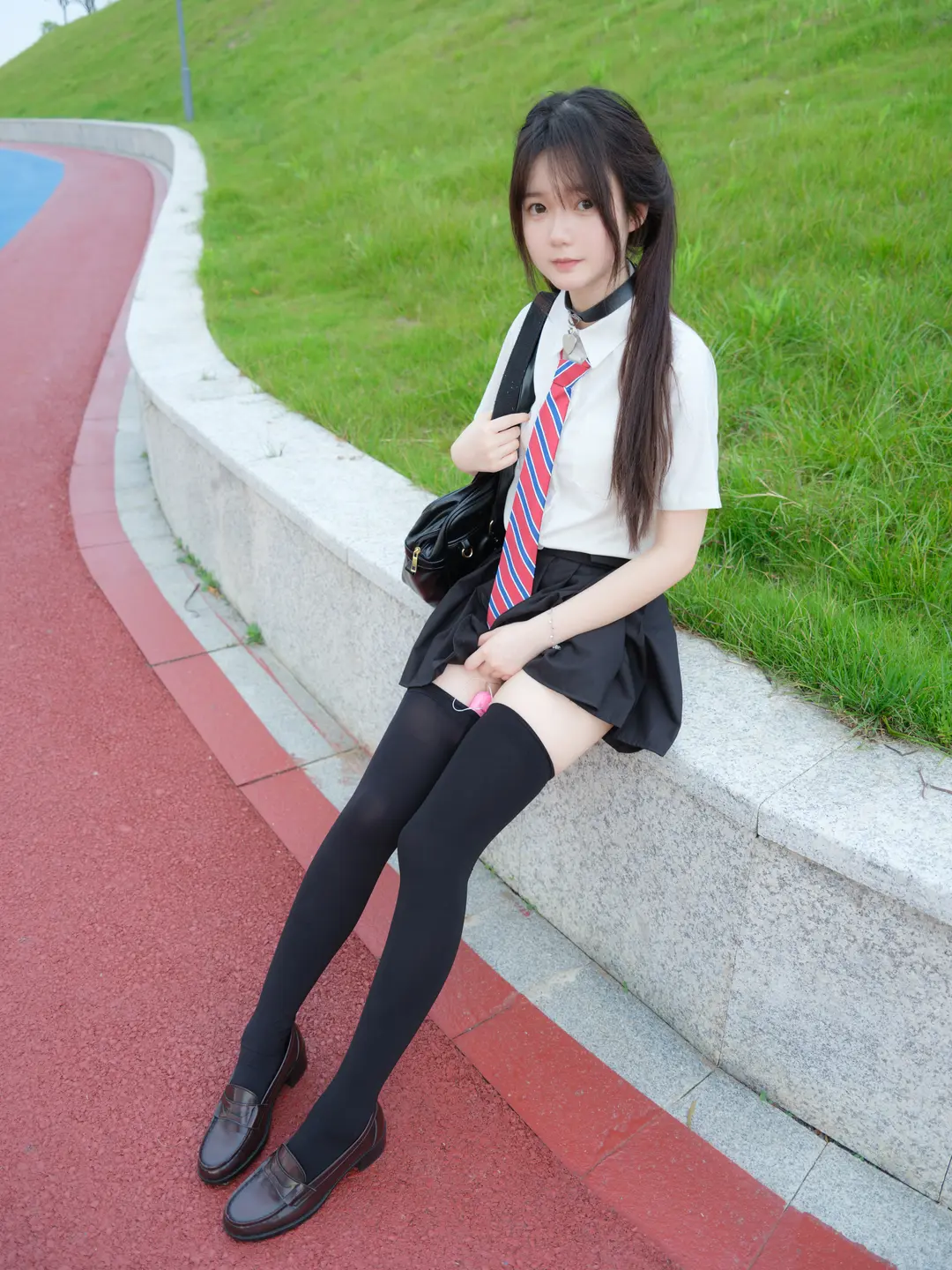 Emergency Project Exclusive Custom No.001 Xiao En [VIP] Black Stockings Schoolgirl Outdoor (Original) P (95 photos) - Photo 68 of 95