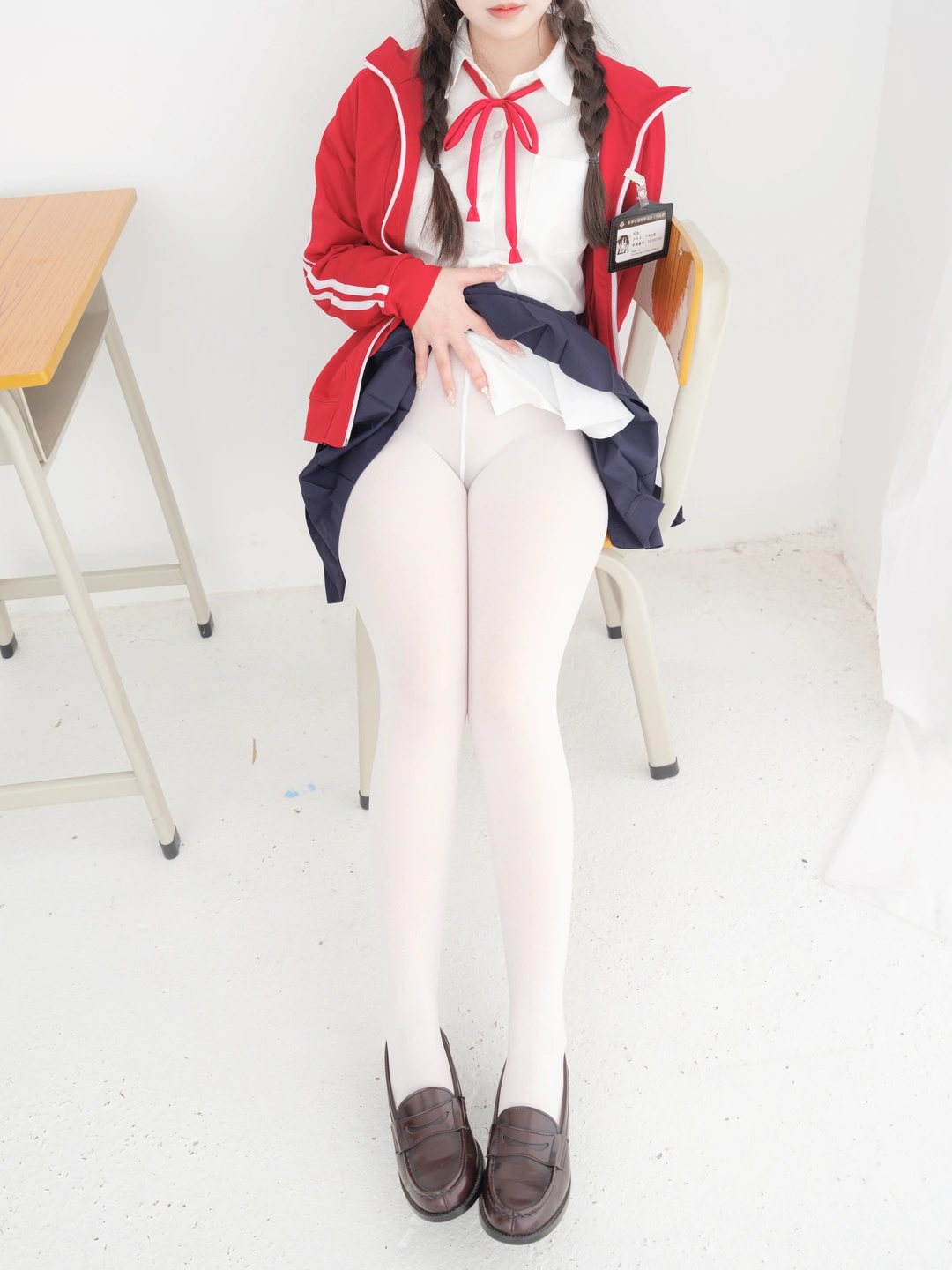Special Plan Internal VIP Milk Tea White Stockings School Uniform [60P1V+2.95G] (60 photos) - Photo 11 of 60