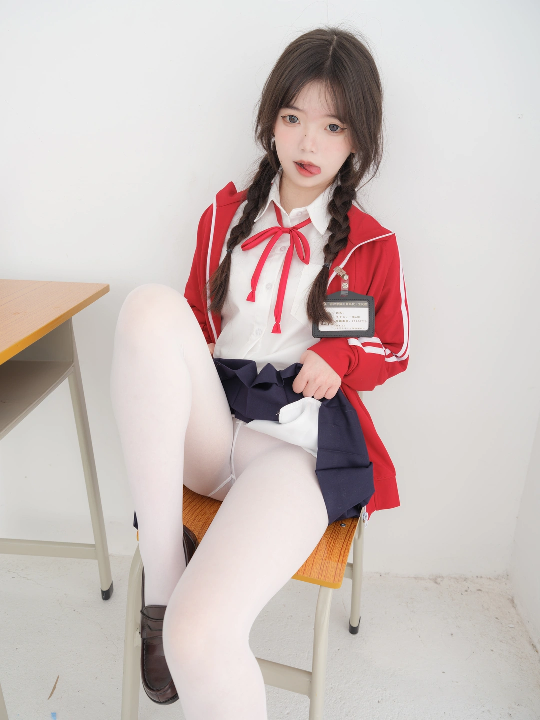 Special Plan Internal VIP Milk Tea White Stockings School Uniform [60P1V+2.95G] (60 photos) - Photo 21 of 60
