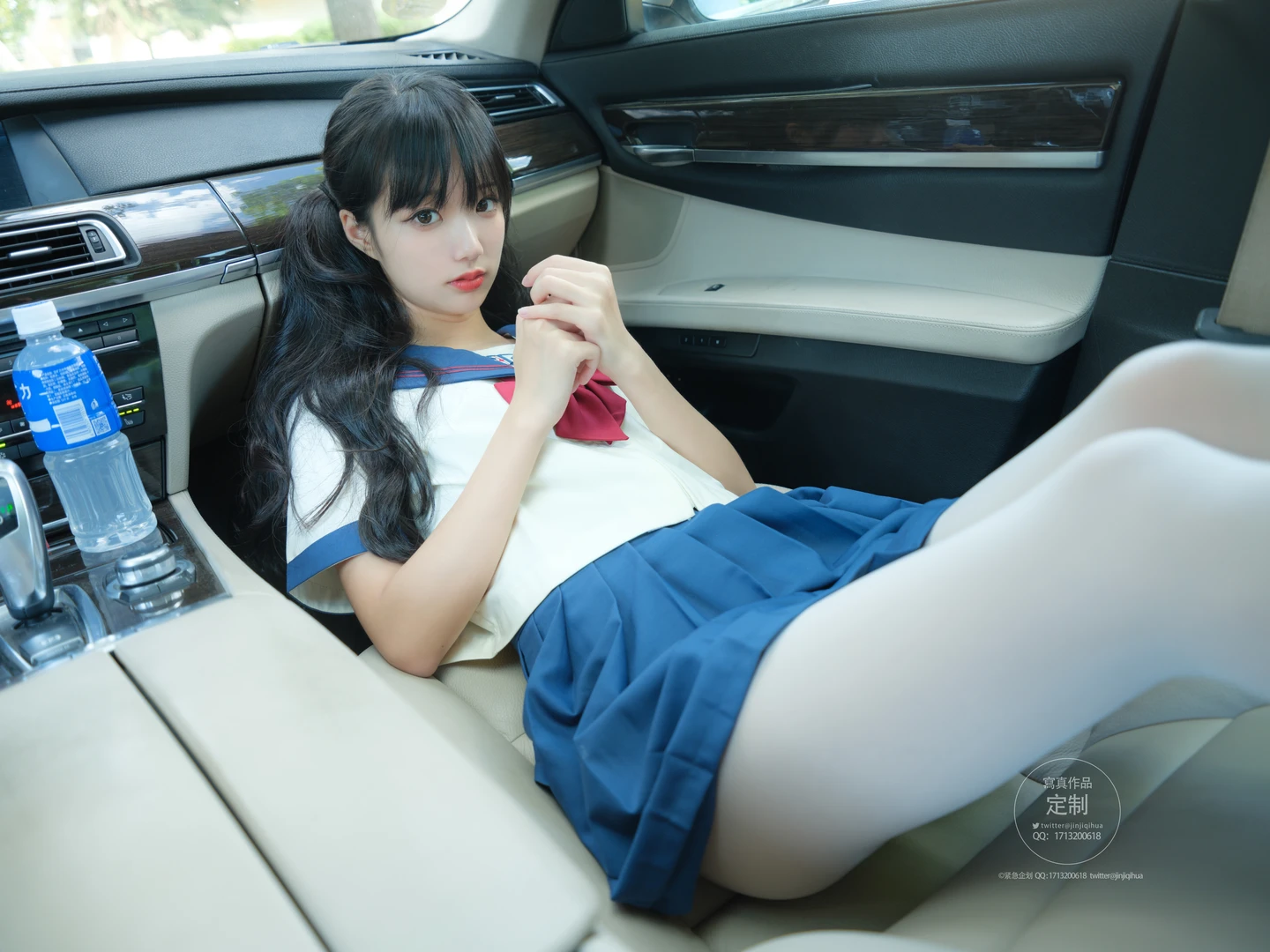 Emergency Project No.045 Miao Miao Zi In-Car White Stockings (88 photos) - Photo 55 of 88
